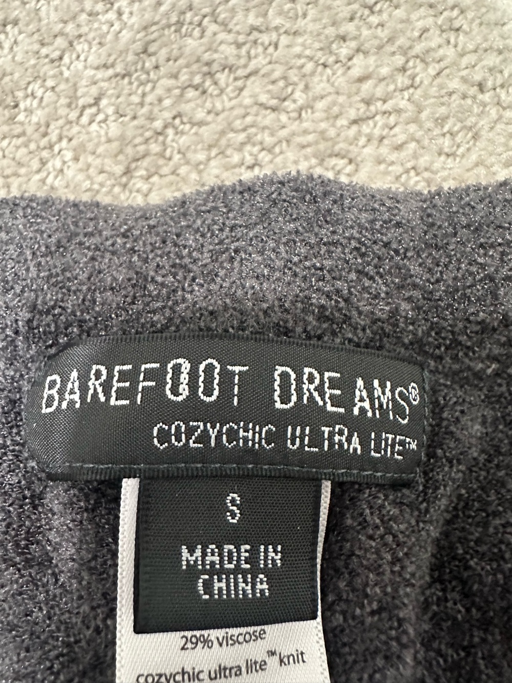 Barefoot Dreams CozyChic Ultra Lite Cardigan and draw string pants— Charcoal